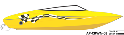 AP-CRWN-03 - Crownline Series 2 Color Vinyl Boat Graphics Kit