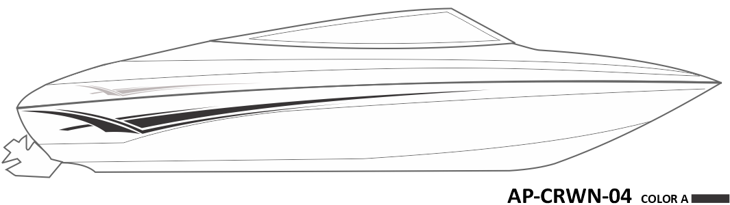AP-CRWN-04 - Crownline Series 1 Color Vinyl Boat Graphics Kit