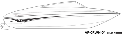 AP-CRWN-04 - Crownline Series 1 Color Vinyl Boat Graphics Kit