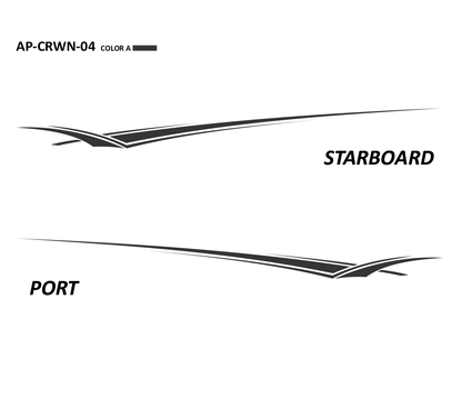 AP-CRWN-04 - Crownline Series 1 Color Vinyl Boat Graphics Kit