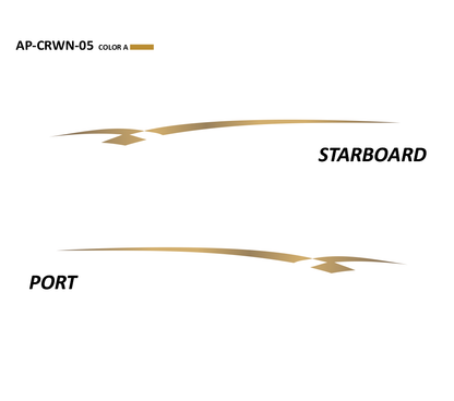 AP-CRWN-05 - Crownline Series 1 Color Vinyl Boat Graphics Kit