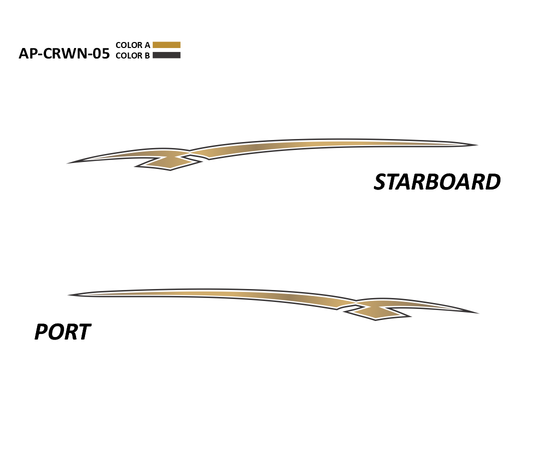AP-CRWN-05 - Crownline Series 2 Color Vinyl Boat Graphics Kit