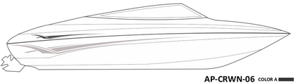AP-CRWN-06 - Crownline Series 1 Color Vinyl Boat Graphics Kit