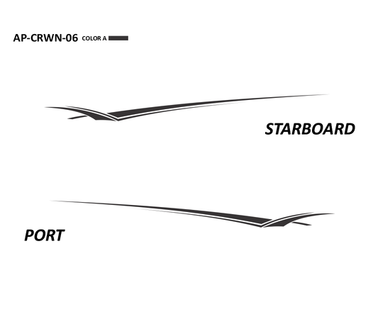 AP-CRWN-06 - Crownline Series 1 Color Vinyl Boat Graphics Kit