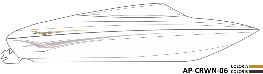 AP-CRWN-06 - Crownline Series 2 Color Vinyl Boat Graphics Kit