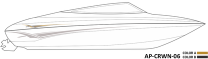 AP-CRWN-06 - Crownline Series 2 Color Vinyl Boat Graphics Kit