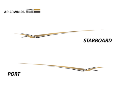AP-CRWN-06 - Crownline Series 2 Color Vinyl Boat Graphics Kit