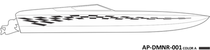 AP-DMNR-001 - Dominator Series 1 Color Vinyl Boat Graphics Kit
