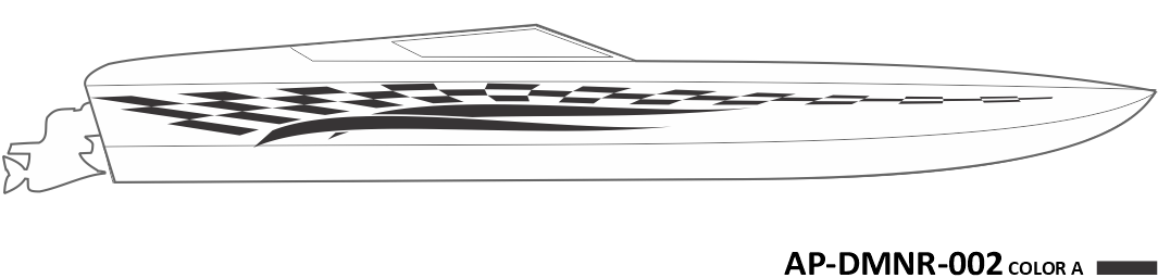 AP-DMNR-002 - Dominator Series 1 Color Vinyl Boat Graphics Kit