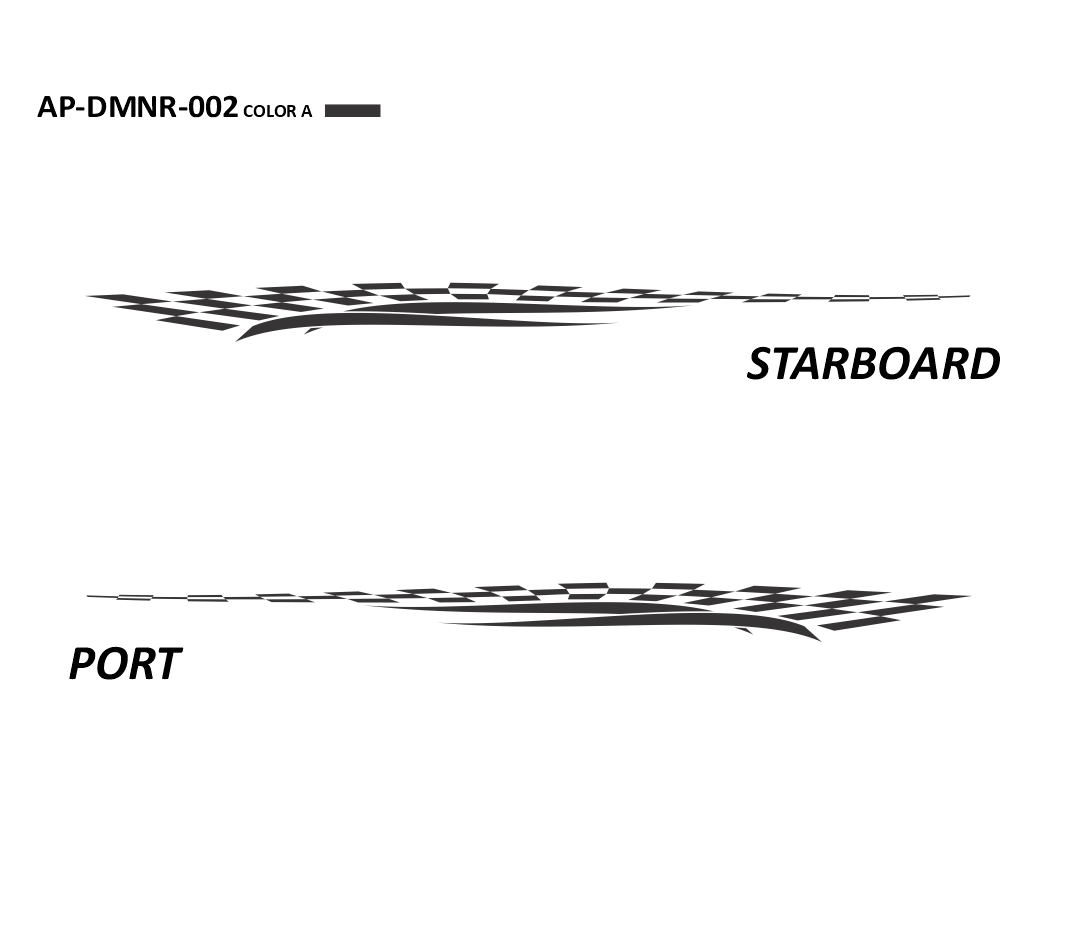 AP-DMNR-002 - Dominator Series 1 Color Vinyl Boat Graphics Kit