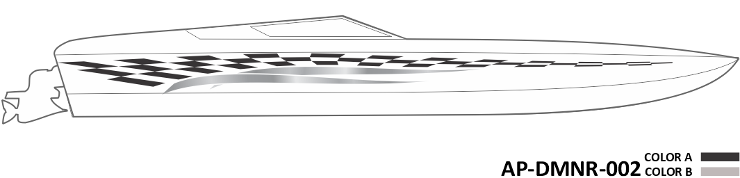 AP-DMNR-002 - Dominator Series 2 Color Vinyl Boat Graphics Kit