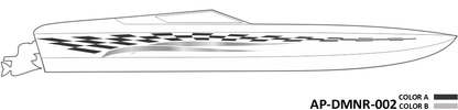 AP-DMNR-002 - Dominator Series 2 Color Vinyl Boat Graphics Kit
