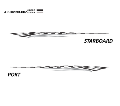AP-DMNR-002 - Dominator Series 2 Color Vinyl Boat Graphics Kit