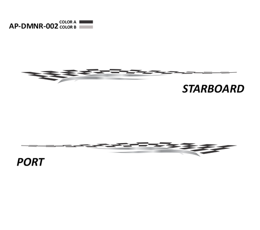 AP-DMNR-002 - Dominator Series 2 Color Vinyl Boat Graphics Kit