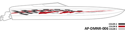 AP-DMNR-006 - Dominator Series 3 Color Vinyl Boat Graphics Kit