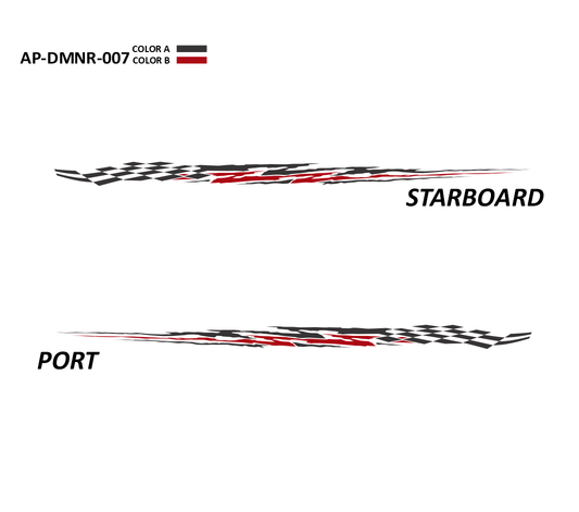AP-DMNR-007 - Dominator Series 2 Color Vinyl Boat Graphics Kit