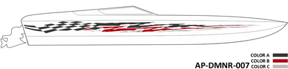 AP-DMNR-007 - Dominator Series 3 Color Vinyl Boat Graphics Kit