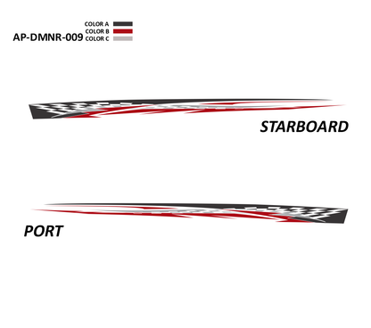 AP-DMNR-009 - Dominator Series 3 Color Vinyl Boat Graphics Kit