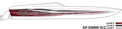 AP-DMNR-012 - Dominator Series 3 Color Vinyl Boat Graphics Kit