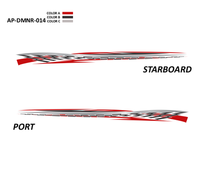 AP-DMNR-014 - Dominator Seris 3 Color Vinyl Boat Graphics Kit