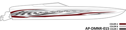 AP-DMNR-015 - Dominator Series 3 Color Vinyl Boat Graphics Kit