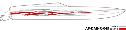 AP-DMNR-049 - Dominator Series 2 Color Vinyl Boat Graphics Kit