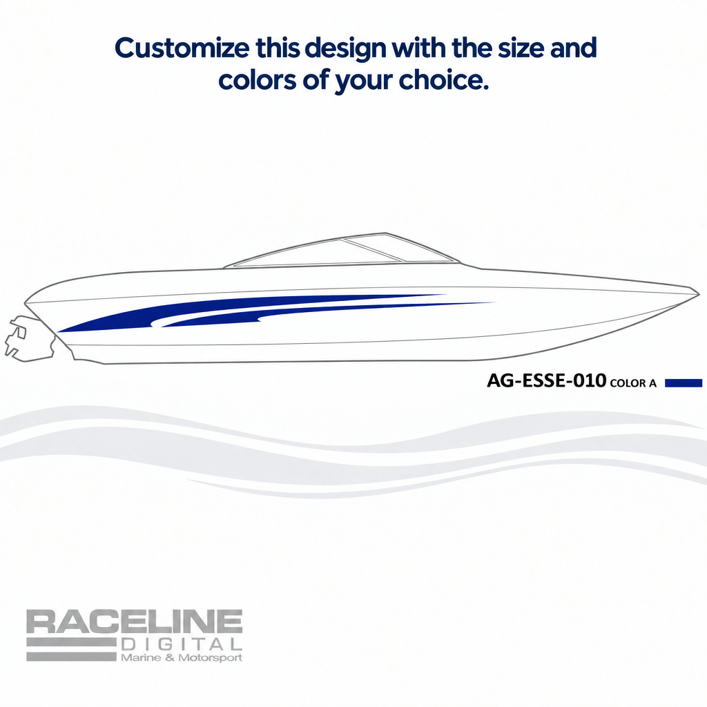 AG-ESSE-010 - Essential Series 1 Color Vinyl Boat Graphics Kit