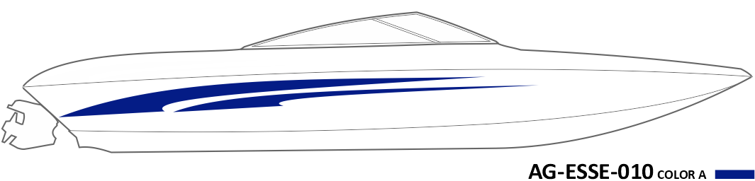 AG-ESSE-010 - Essential Series 1 Color Vinyl Boat Graphics Kit