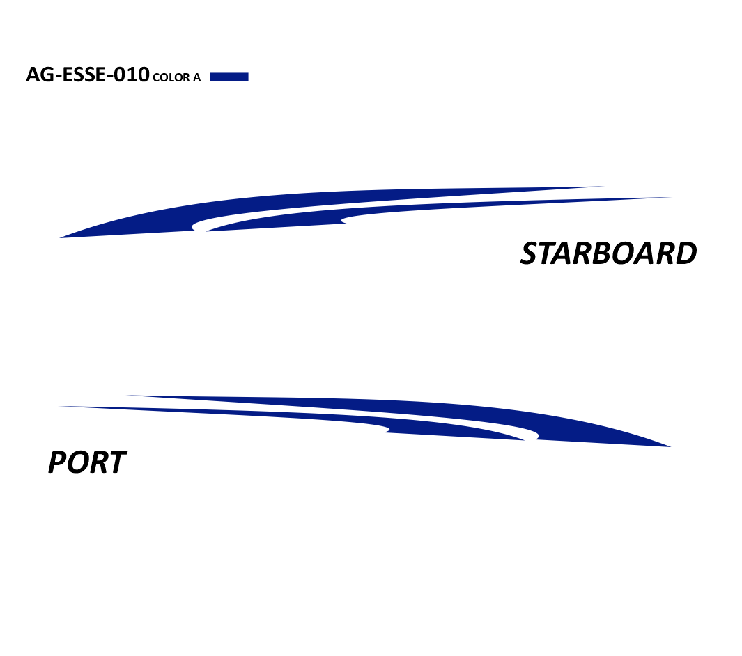 AG-ESSE-010 - Essential Series 1 Color Vinyl Boat Graphics Kit