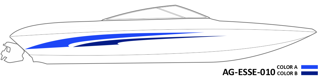AG-ESSE-010 - Essential Series 2 Color Vinyl Boat Graphics Kit