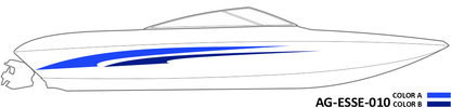 AG-ESSE-010 - Essential Series 2 Color Vinyl Boat Graphics Kit