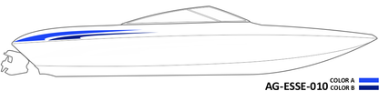 AG-ESSE-010 - Essential Series 2 Color Vinyl Boat Graphics Kit