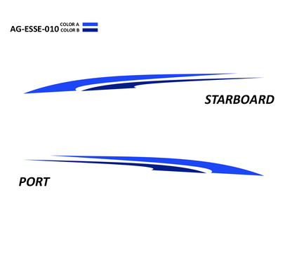 AG-ESSE-010 - Essential Series 2 Color Vinyl Boat Graphics Kit