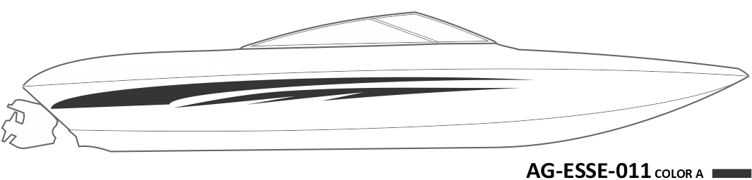 AG-ESSE-011 - Essential Series 1 Color Vinyl Boat Graphics Kit