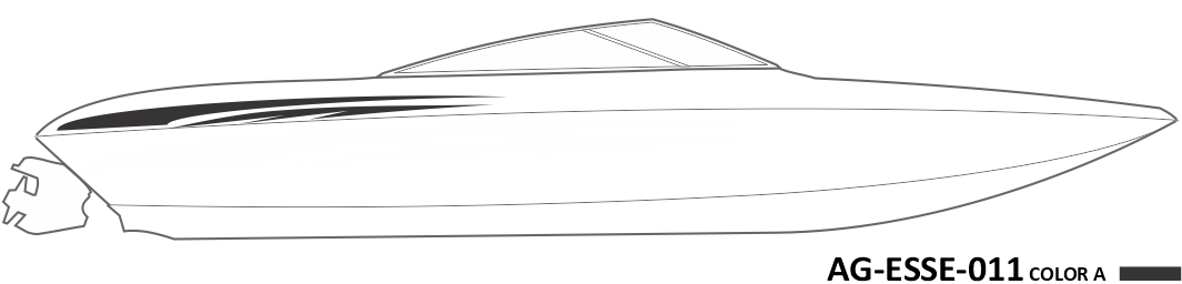 AG-ESSE-011 - Essential Series 1 Color Vinyl Boat Graphics Kit