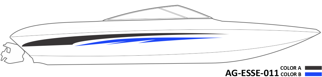 AG-ESSE-011 - Essential Series 2 Color Vinyl Boat Graphics Kit