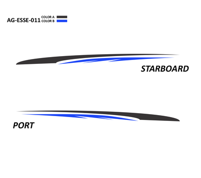 AG-ESSE-011 - Essential Series 2 Color Vinyl Boat Graphics Kit