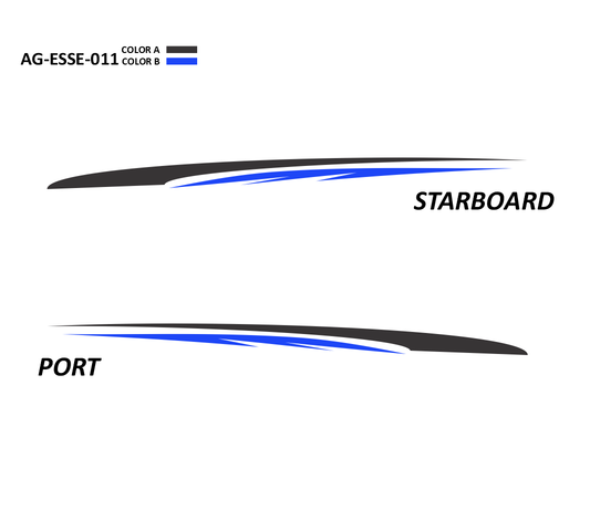AG-ESSE-011 - Essential Series 2 Color Vinyl Boat Graphics Kit
