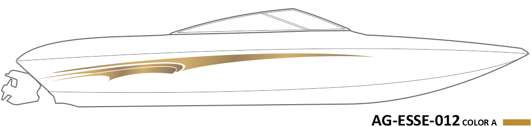 AG-ESSE-012 - Essential Series 1 Color Vinyl Boat Graphics Kit