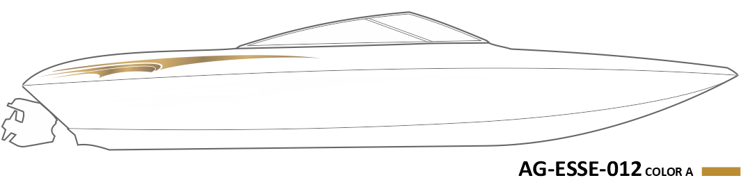 AG-ESSE-012 - Essential Series 1 Color Vinyl Boat Graphics Kit