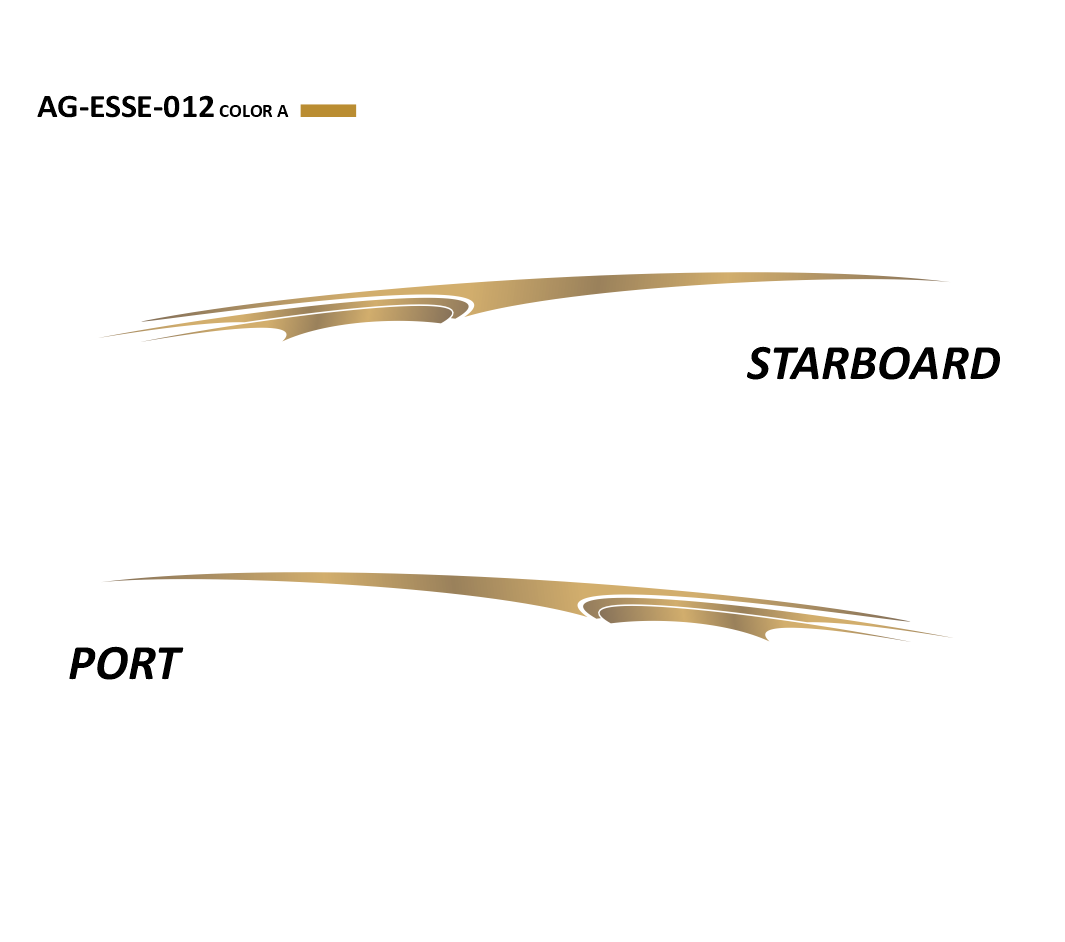 AG-ESSE-012 - Essential Series 1 Color Vinyl Boat Graphics Kit
