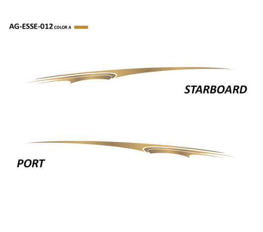 AG-ESSE-012 - Essential Series 1 Color Vinyl Boat Graphics Kit