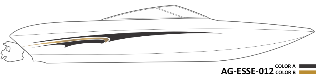 AG-ESSE-012 - Essential Series 2 Color Vinyl Boat Graphics Kit