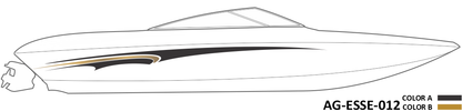 AG-ESSE-012 - Essential Series 2 Color Vinyl Boat Graphics Kit