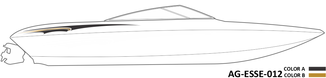 AG-ESSE-012 - Essential Series 2 Color Vinyl Boat Graphics Kit