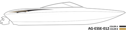 AG-ESSE-012 - Essential Series 2 Color Vinyl Boat Graphics Kit