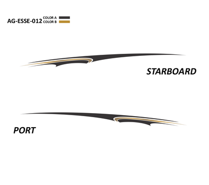AG-ESSE-012 - Essential Series 2 Color Vinyl Boat Graphics Kit