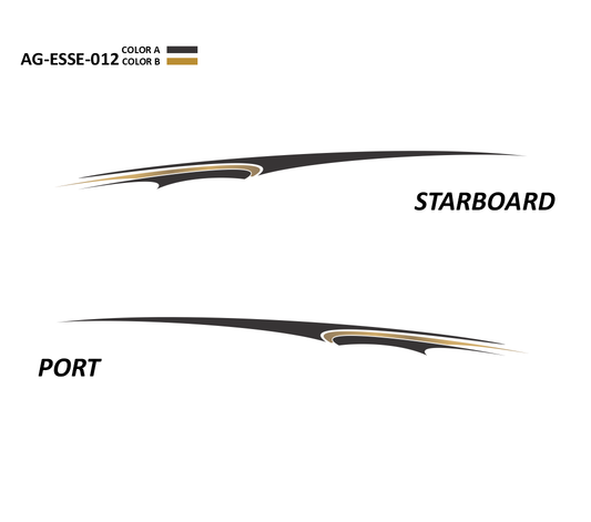 AG-ESSE-012 - Essential Series 2 Color Vinyl Boat Graphics Kit
