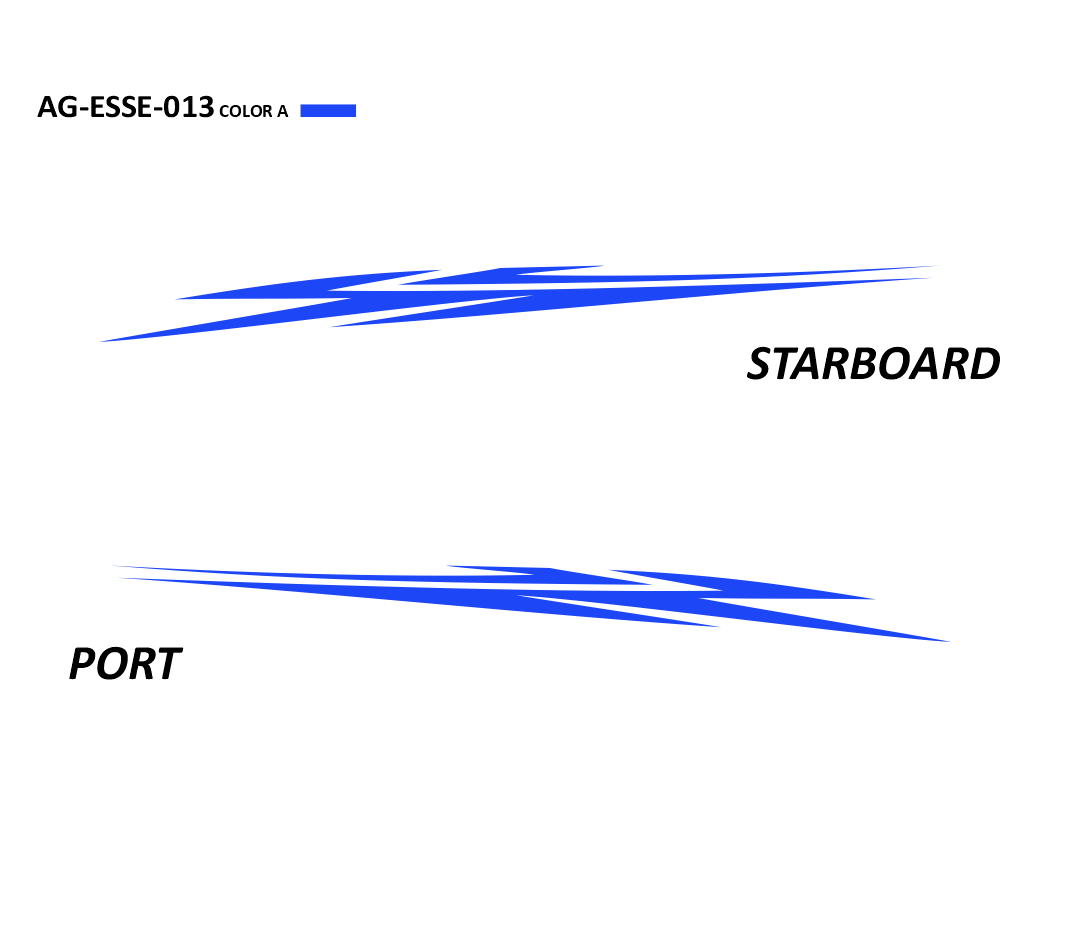 AG-ESSE-013 - Essential Series 1 Color Vinyl Boat Graphics Kit