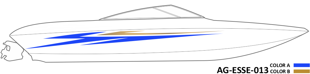AG-ESSE-013 - Essential Series 2 Color Vinyl Boat Graphics Kit
